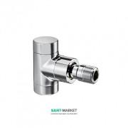 Кутовий вентиль Oventrop Combi E на зворотну підводку серії E хром 1166052