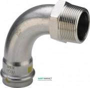 Угольник переходной 90° Viega Sanpress Inox G 0214 с SC‑Contur 15хR½ нержавеющая сталь 485993