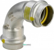 Відведення 90° Viega Sanpress Inox G 0216 з SC-Contur d35 нержавіюча сталь 485825