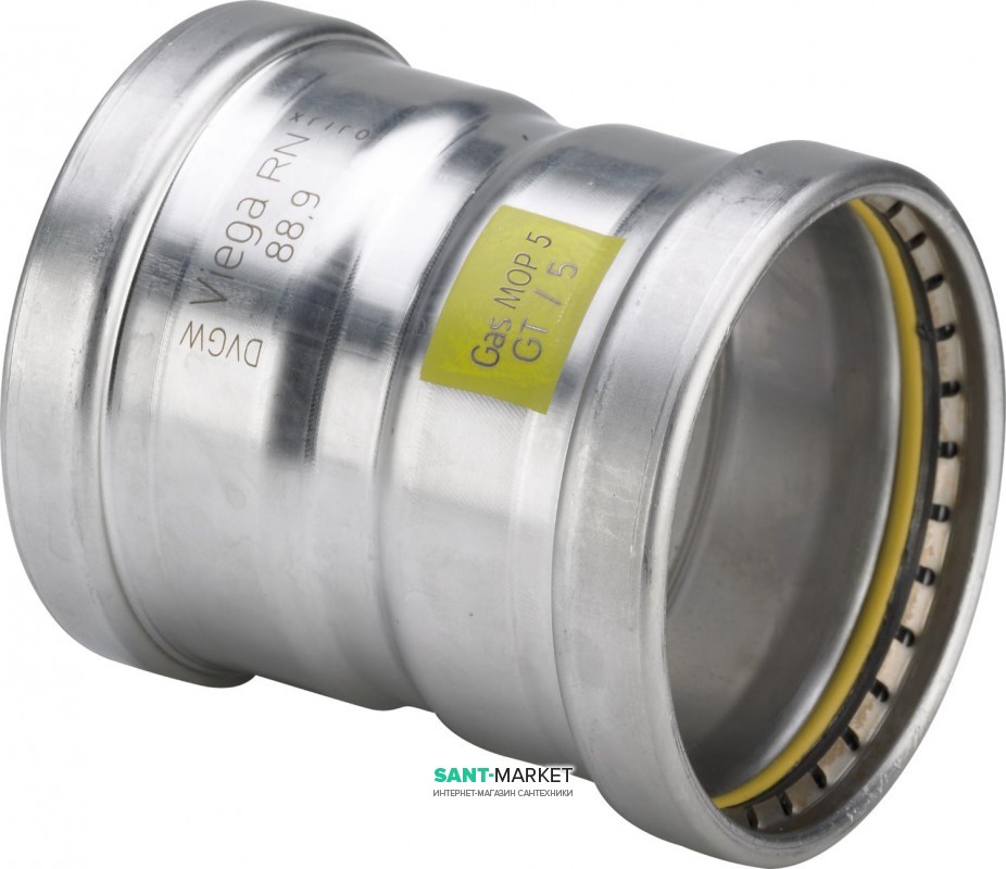 Муфта Viega Sanpress Inox G 0215XL з SC-Contur d88,9 нержавіюча сталь 578565