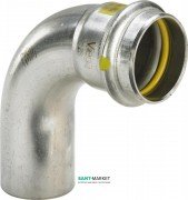 Отвод 90° Viega Sanpress Inox G 0216.1 с SC‑Contur d22 нержавеющая сталь 486075