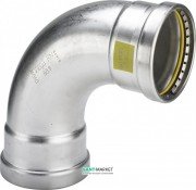 Отвод 90° Viega Sanpress Inox G 0216XL с SC‑Contur d108 нержавеющая сталь 577506