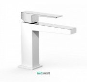 Змішувач для раковини Tres Slim-Tres одноважільний білий/хром 20210301BL