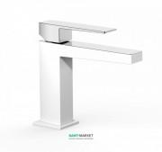 Змішувач для раковини Tres Slim-Tres одноважільний білий/хром 20210301BL