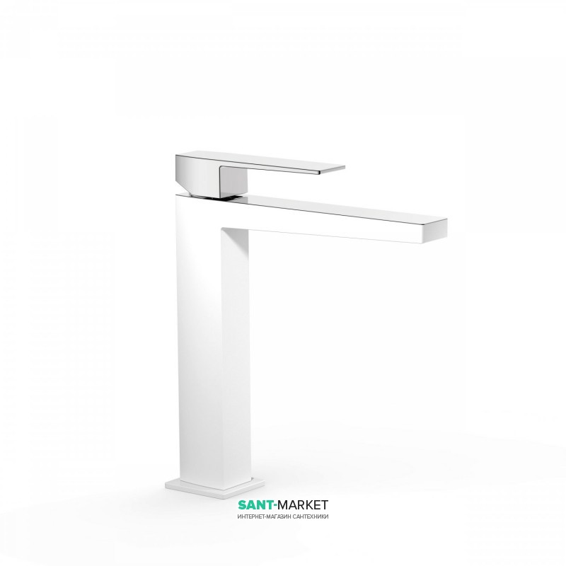 Змішувач для раковини Tres Slim-Tres одноважільний білий/хром 20210303BL
