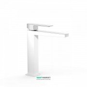 Змішувач для раковини Tres Slim-Tres одноважільний білий/хром 20210303BL