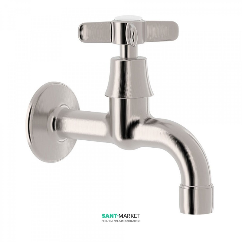 Кран для раковины Tres Tres-Сlasic office настенный одновентильный сталь 24252001AC