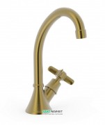 Кран для раковины Tres Tres-Сlasic с боковым вентилем состаренная латунь матовая 24230601LM