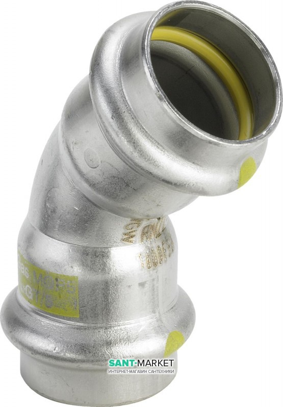 Відведення 45° Viega Sanpress Inox G 0226 з SC-Contur d35 нержавіюча сталь 486167