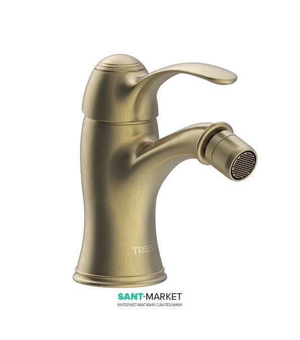 Смеситель для биде Tres Tres-Сlasic однорычажный состаренная латунь 24212001LV