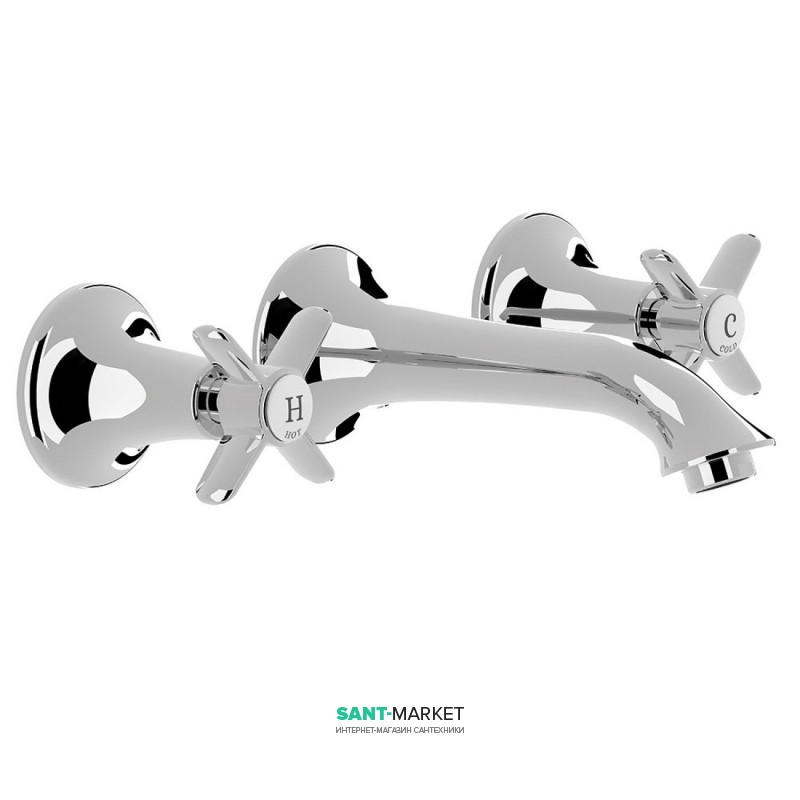 Змішувач для раковини Tres Tres-Clasic двовентильний хром 24215102