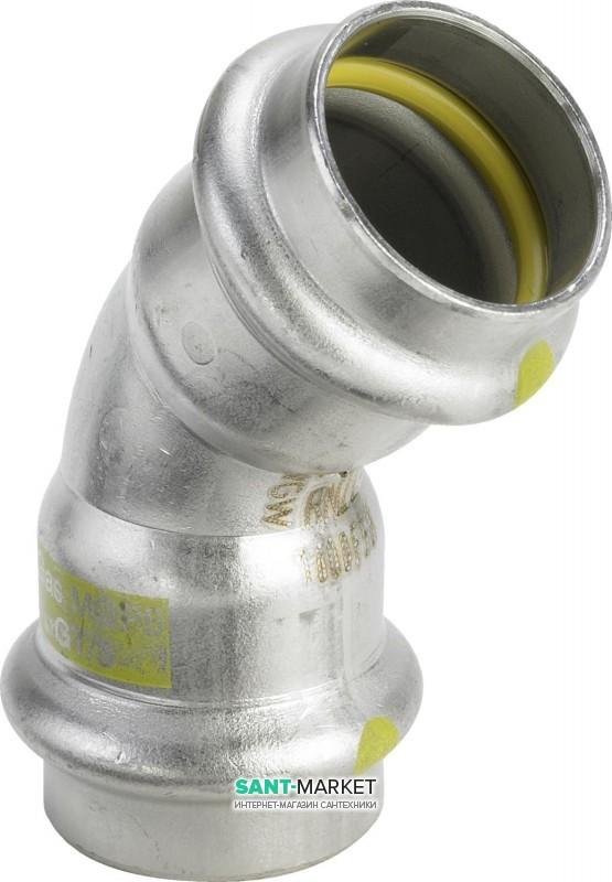 Отвод 45° Viega Sanpress Inox G 0226 с SC‑Contur d54 нержавеющая сталь 486181