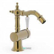 Смеситель для биде Tres Tres-Сlasic однорычажный с поворотным изливом состаренная латунь 24222001LV
