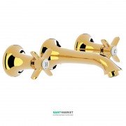Смеситель для раковины Tres Tres-Сlasic двухвентильный золото 24215102OR