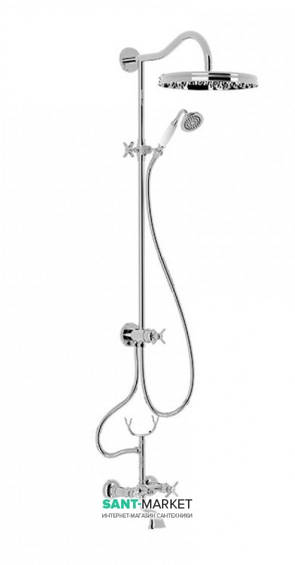 Душова стійка Tres Tres-Clasic з двохвентильним змішувачем хром 24217602