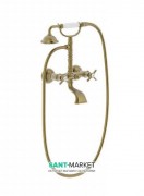 Смеситель для ванной Tres Tres-Сlasic с ручным душем состаренная латунь матовая 24217601LM