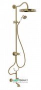 Душевая стойка Tres Tres-Сlasic с двухвентильным смесителем состаренная латунь 24217602LV