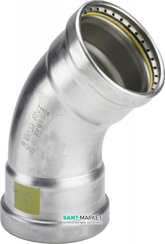 Отвод 45° Viega Sanpress Inox G 0226XL с SC‑Contur d108 нержавеющая сталь 578282