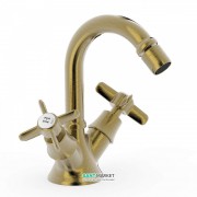 Смеситель для биде Tres Tres-Сlasic двухвентильный состаренная латунь 24212201LV