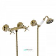 Смеситель для душа Tres Tres-Сlasic двухвентильный с ручным душем состаренная латунь 24216301LV