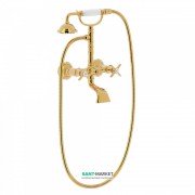 Смеситель для ванной Tres Tres-Сlasic с ручным душем золото 24217601OR