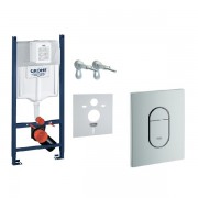 Система инсталляции для подвесного унитаза Grohe Rapid SL с кнопкой смыва хром матовый 38844P0A