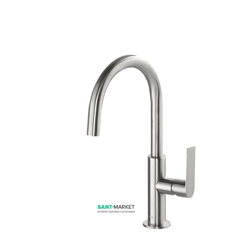 Смеситель для раковины Tres Loft colors однорычажный с поворотным изливом сталь 20020505AC