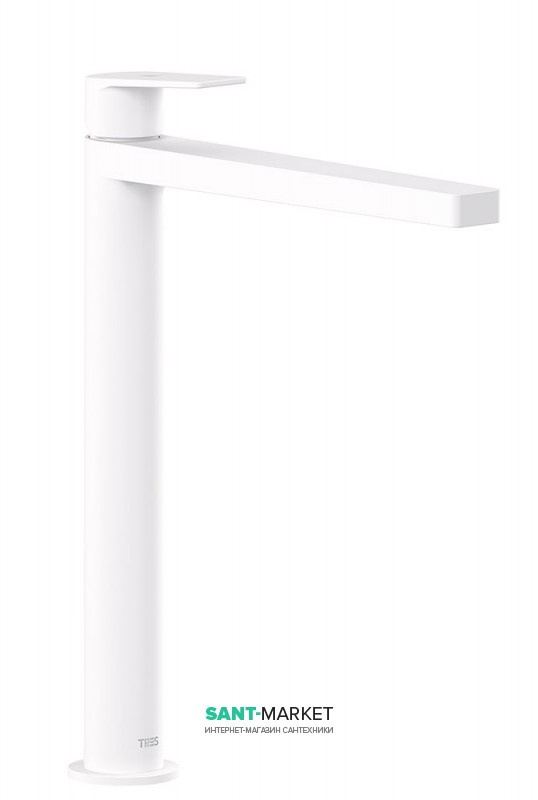 Смеситель для раковины Tres Project colors однорычажный белый матовый 21180301BM