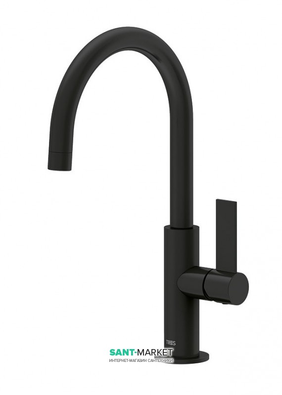 Смеситель для раковины Tres Project colors однорычажный черный матовый 21190501NM