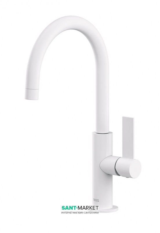 Смеситель для раковины Tres Project colors однорычажный белый матовый 21190501BM