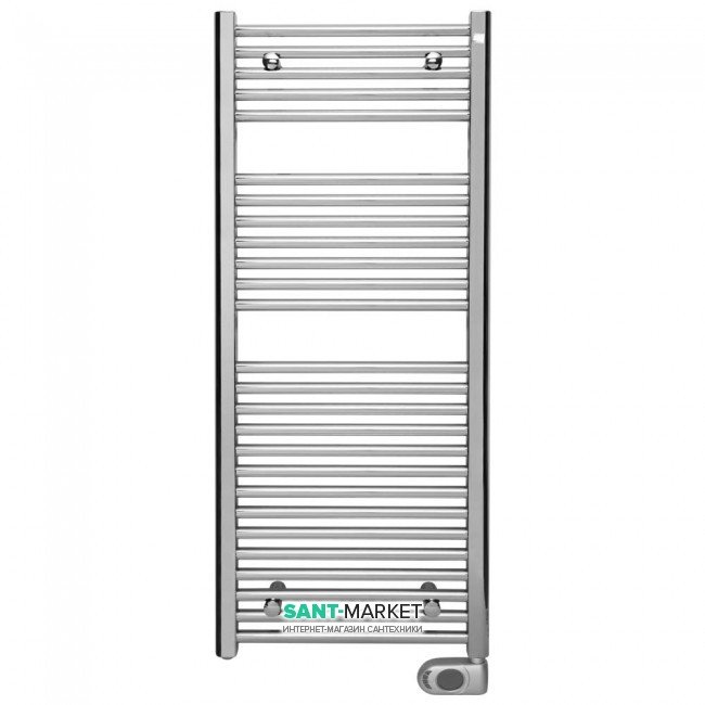 Электрический полотенцесушитель Zehnder Aura 300W стационарный с проводом хром PBECZ-120-50-MQ-SC