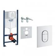 Система инсталляции Grohe Rapid SL для подвесного унитаза с кнопкой смыва белый UA3884400A