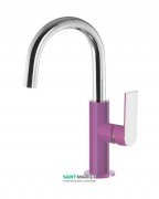 Змішувач для раковини Tres Loft colors одноважільний з поворотним виливом фіолетовий/хром 20020504VI