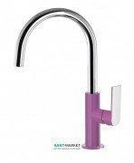 Змішувач для раковини Tres Loft colors одноважільний з поворотним виливом фіолетовий/хром 20020505VI