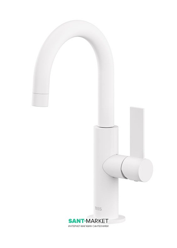 Змішувач для раковини Tres Project colors одноважільний білий матовий 21190401BM