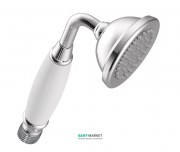 Душевая лейка Tres Tres-Сlasic 78 мм 1 тип струи хром/белый 29963109