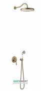 Душевая система скрытого монтажа Tres Tres-Сlasic с однорычажным смесителем состаренная латунь матовая 24218003LM