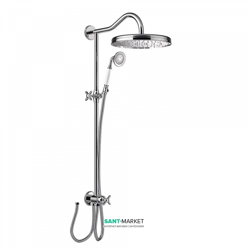 Душова система Tres Tres-Clasic з верхнім і ручним душем латунь хром 24247601