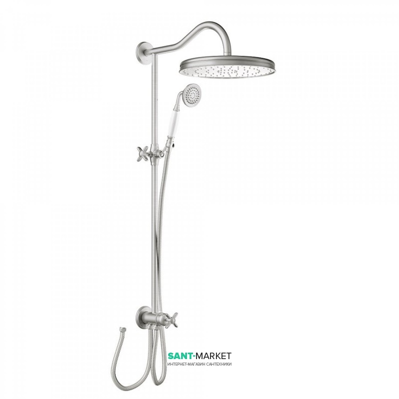 Душевая система Tres Tres-Сlasic с верхним и ручным душем латунь сталь 24247601AC