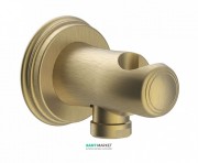 Шланговое подсоединение Tres Tres-Сlasic с держателем для душа состаренная латунь матовая 24218201LM