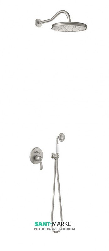Душова система прихованого монтажу Tres Tres-Clasic з одноважільним змішувачем сталь 24218003AC