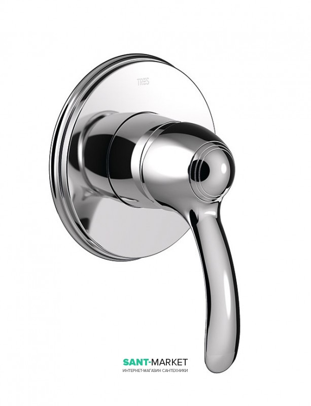 Змішувач для душу Tres Tres-Clasic одноважільний вбудований хром 24217701