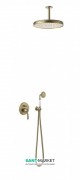 Душова система прихованого монтажу Tres Tres-Clasic з одноважільним змішувачем зістарена латунь матова 24218004LM