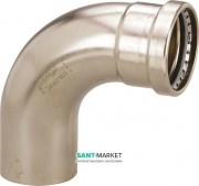 Відведення 90° Viega SeaPress 0316.1XL d88,9 сплав CuNiFe 90/10 556532