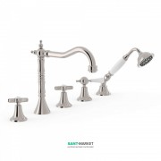 Смеситель на борт ванны Tres Tres-Сlasic с ручным душем сталь 24214601AC