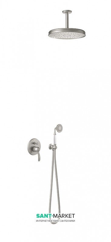 Душевая система скрытого монтажа Tres Tres-Сlasic с однорычажным смесителем сталь 24218004AC