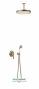 Душевая система скрытого монтажа Tres Tres-Сlasic с однорычажным смесителем состаренная латунь 24218004LV