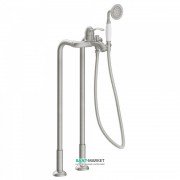 Смеситель для ванной Tres Tres-Сlasic однорычажный с напольным водозабором и ручным душем сталь 24219402AC