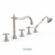 Смеситель на борт ванны Tres Tres-Сlasic с ручным душем сталь 24214601AC