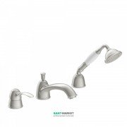 Смеситель на борт ванны Tres Tres-Сlasic однорычажный с ручным душем сталь 24214501AC